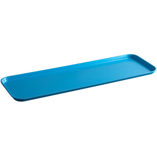 Cambro 826MT142 8 1/4" x 25 1/2" x 3/4" Blue Rectangular Fiberglass Market Display Tray - 12/Case