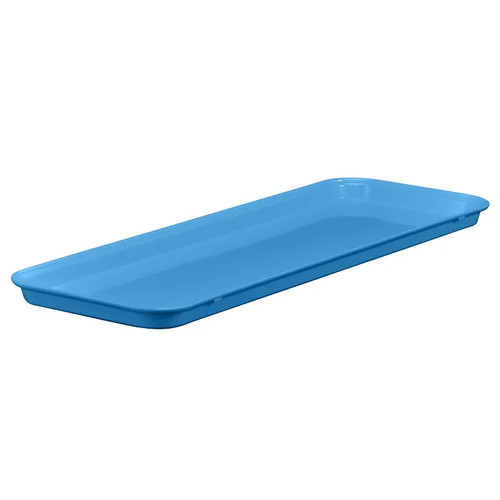 Cambro 826MT142 8 1/4" x 25 1/2" x 3/4" Blue Rectangular Fiberglass Market Display Tray - 12/Case