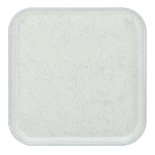 Cambro 1313531 13" x 13" Galaxy Antique Parchment Silver Square Fiberglass Metric Camtray - 12/Case