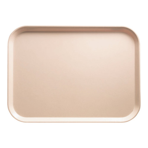 Cambro 3046106 11.81" x 18.13" Light Peach Rectangular Fiberglass Metric Camtray - 12/Case