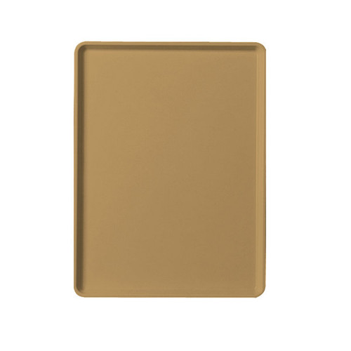 Cambro 1220D514 12" X 20" Rectangular Earthen Gold Dietary Tray - 12/Case