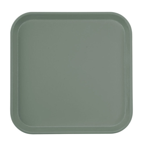 Cambro 1313107 13" x 13" Pearl Gray Square Fiberglass Metric Camtray - 12/Case