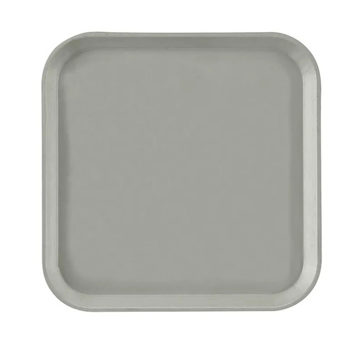 Cambro 1313107 13" x 13" Pearl Gray Square Fiberglass Metric Camtray - 12/Case
