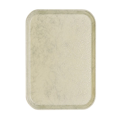 Cambro 1116526 10" x 15" Galaxy Antique Parchment Gold Fiberglass Rectangular Camtray - 24/Case