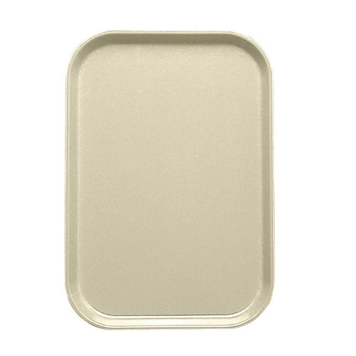 Cambro 1116537 10" x 15" Cameo Yellow Fiberglass Rectangular Camtray - 24/Case