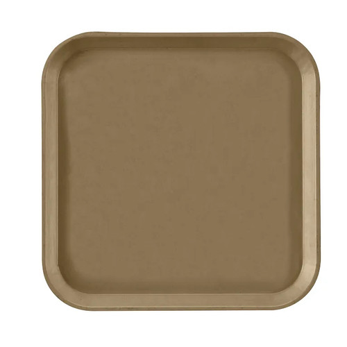 Cambro 1313513 13" x 13" Bay Leaf Brown Square Fiberglass Metric Camtray - 12/Case