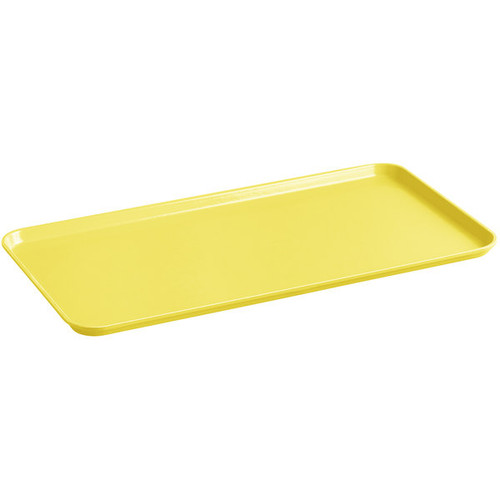 Cambro 1030MT145 10 7/16" x 30" x 3/4" Yellow Rectangular Fiberglass Market Display Tray - 12/Case