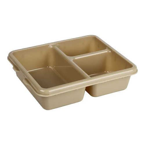 Cambro 9113CW133 9" x 11" Beige Polycarbonate Rectangular Camwear Meal Delivery Tray - 24/Case