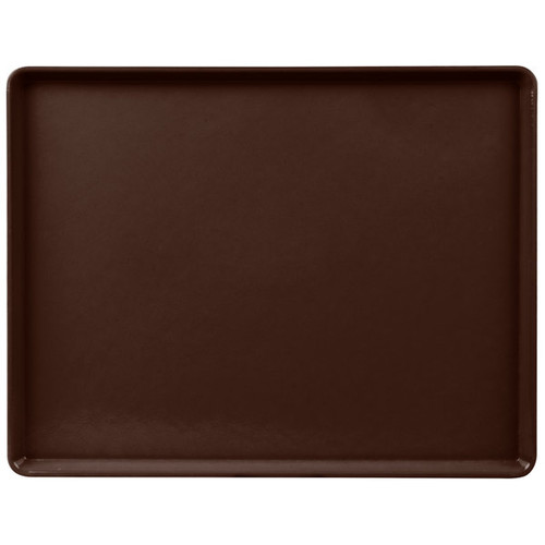 Cambro 1418D116 14" X 18" Rectangular Brazil Brown Dietary Tray - 12/Case