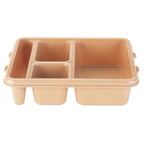 Cambro 9114CW133 9" x 11" Beige Polycarbonate Rectangular Meal Delivery Camwear Tray