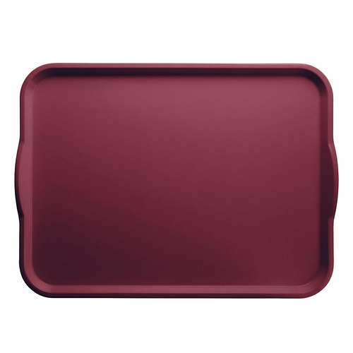 Cambro 1418H522 14" X 18" Rectangular Burgundy Wine Camtray Dietary Tray - 12/Case