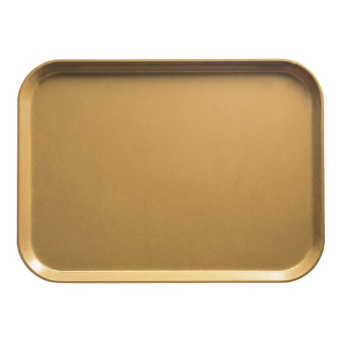 Cambro 3046514 11.81" x 18.13" Earthen Gold Rectangular Fiberglass Metric Camtray - 12/Case