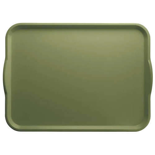 Cambro 1418H428 14" X 18" Rectangular Olive Green Camtray Dietary Tray - 12/Case
