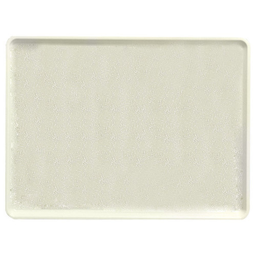 Cambro 1418D531 14" X 18" Rectangular Galaxy Antique Parchment Silver Dietary Tray - 12/Case