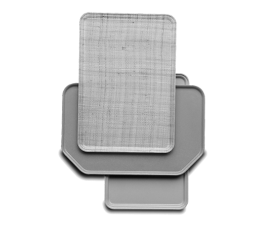 Cambro 3242104 12.5" x 16.5" Desert Tan Rectangular Fiberglass Metric Camtray - 12/Case