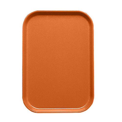 Cambro 1116220 10" x 15" Citrus Orange Fiberglass Rectangular Camtray - 24/Case