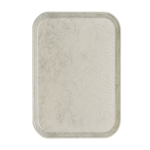 Cambro 1116531 10" x 15" Galaxy Antique Parchment Silver Fiberglass Rectangular Camtray - 24/Case