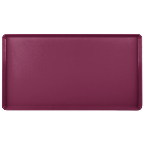 Cambro 1222D522 12" X 22" Rectangular Burgundy Wine Dietary Tray - 12/Case
