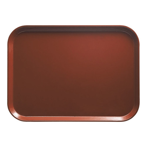 Cambro 3046501 11.81" x 18.13" Real Rust Rectangular Fiberglass Metric Camtray - 12/Case