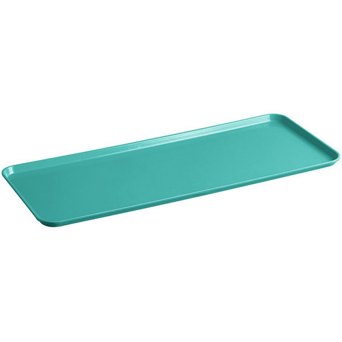 Cambro 1230MT140 12 7/16" x 30" x 3/4" Green Rectangular Fiberglass Market Display Tray - 12/Case