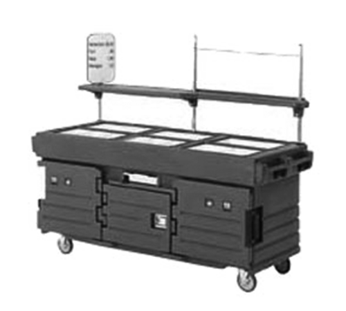 Cambro KVC856191 Granite Gray with 6 Pan Wells CamKiosk Cart