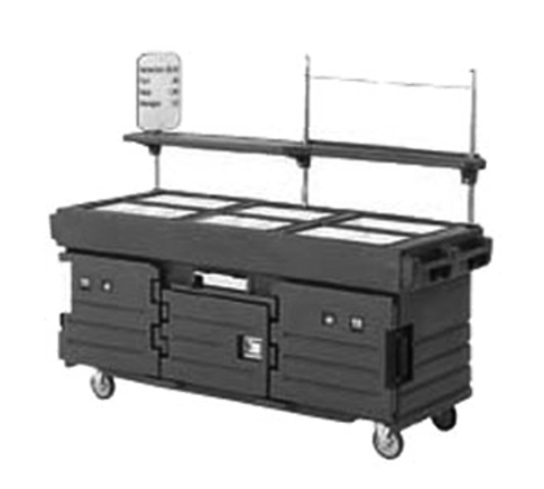Cambro KVC856191 Granite Gray with 6 Pan Wells CamKiosk Cart