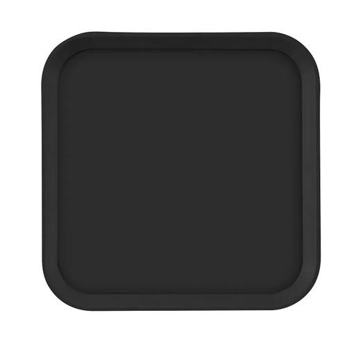 Cambro 1313110 13" x 13" Black Square Fiberglass Metric Camtray - 12/Case