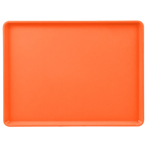 Cambro 1216D222 12" X 16" Rectangular Orange Pizzazz Dietary Tray - 12/Case
