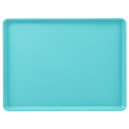Cambro 1216D518 12" X 16" Rectangular Robin Egg Blue Dietary Tray - 12/Case