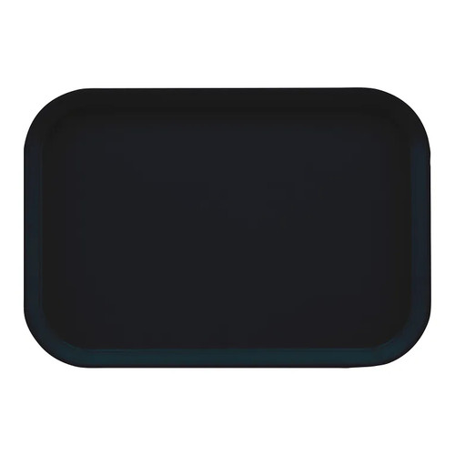 Cambro 1015110 10" x 15" Black Fiberglass Rectangular Camtray - 24/Case