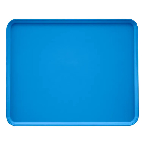 Cambro 2025MT142 20 3/4" x 25 9/16" x 13/16" Blue Rectangular Fiberglass Market Display Tray - 6/Case