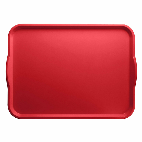 Cambro 1418H510 14" X 18" Rectangular Signal Red Camtray Dietary Tray - 12/Case