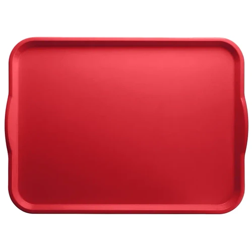 Cambro 1418H510 14" X 18" Rectangular Signal Red Camtray Dietary Tray - 12/Case