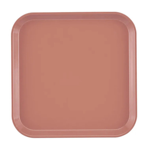 Cambro 1313409 13" x 13" Blush Square Fiberglass Metric Camtray - 12/Case
