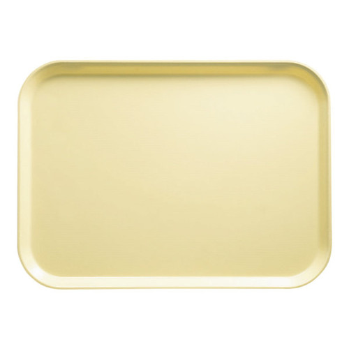 Cambro 2632536 10.44" x 12.75" Lemon Chiffon GN.5 Size Rectangular Fiberglass Metric Camtray - 12/Case