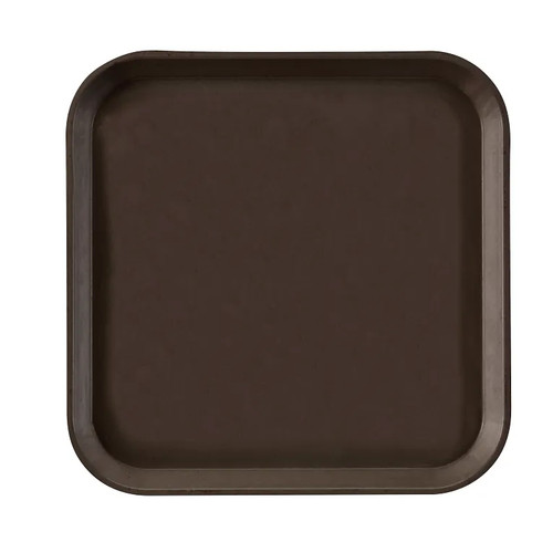 Cambro 1313116 13" x 13" Brazil Brown Square Fiberglass Metric Camtray - 12/Case