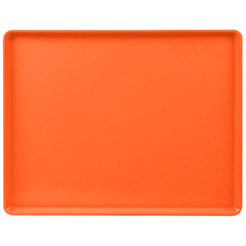 Cambro 1418D222 14" X 18" Rectangular Orange Pizzazz Dietary Tray - 12/Case