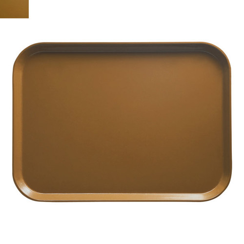 Cambro 2632508 10.44" x 12.75" Suede Brown GN.5 Size Rectangular Fiberglass Metric Camtray - 12/Case