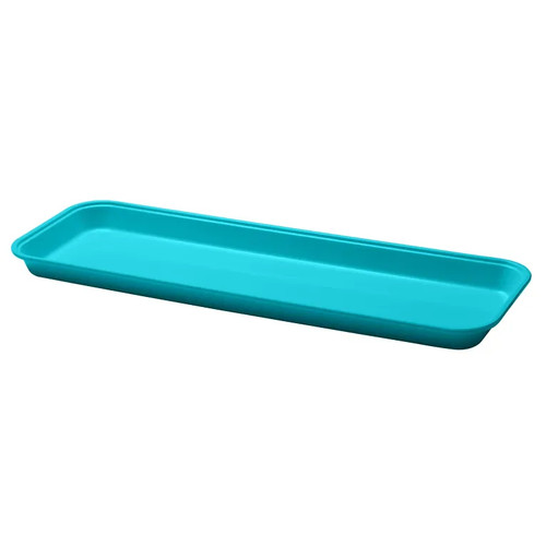 Cambro 8262MT140 8 3/8" x 25 1/2" x 2" Green Rectangular Fiberglass Display Market Pan - 12/Case