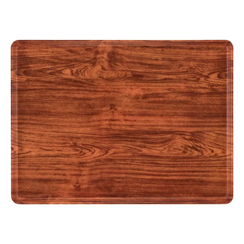 Cambro 1520D309 15" X 20.18" Rectangular Java Teak Dietary Tray - 12/Case