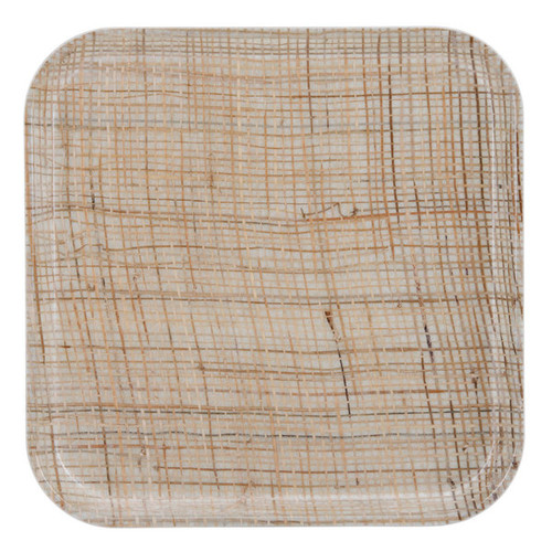 Cambro 1313204 13" x 13" Rattan Square Fiberglass Metric Camtray - 12/Case