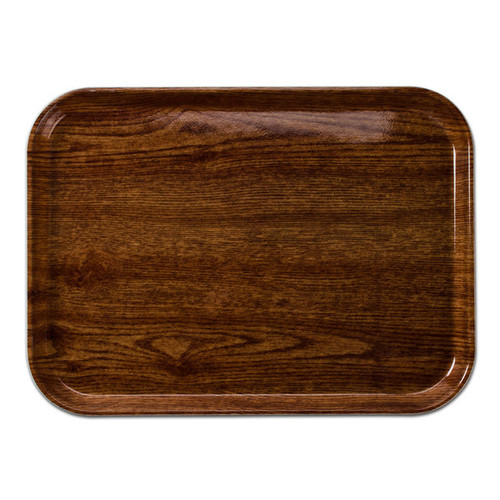 Cambro 3046304 11.81" x 18.13" Country Oak Rectangular Fiberglass Metric Camtray - 12/Case