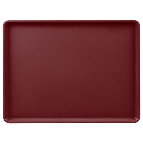 Cambro 1216D522 12" X 16" Rectangular Burgundy Wine Dietary Tray - 12/Case