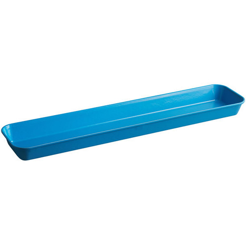 Cambro 6302MT142 6 9/16" x 30" x 2" Blue Rectangular Fiberglass Display Market Pan - 12/Case