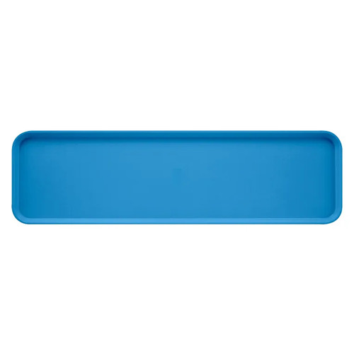 Cambro 6302MT142 6 9/16" x 30" x 2" Blue Rectangular Fiberglass Display Market Pan - 12/Case