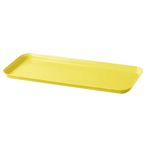 Cambro 918MT145 8 11/16" x 18" x 13/16" Yellow Rectangular Fiberglass Market Display Tray - 12/Case