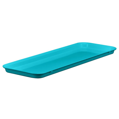 Cambro 926MT140 8 7/8" x 25 9/16" x 1" Green Rectangular Fiberglass Market Display Tray - 12/Case