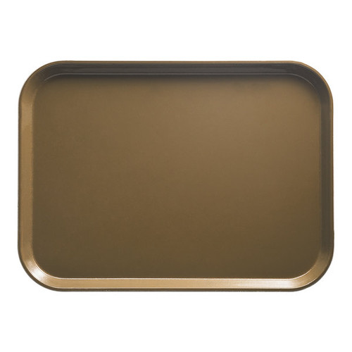 Cambro 3046513 11.81" x 18.13" Bay Leaf Brown Rectangular Fiberglass Metric Camtray - 12/Case