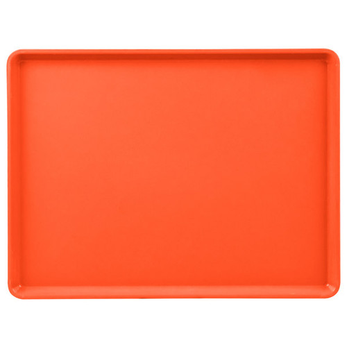 Cambro 1216D220 12" X 16" Rectangular Citrus Orange Dietary Tray - 12/Case