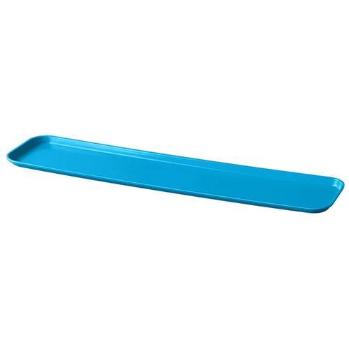 Cambro 630MT142 6 7/16" x 30" x 3/4" Blue Rectangular Fiberglass Market Display Tray - 12/Case